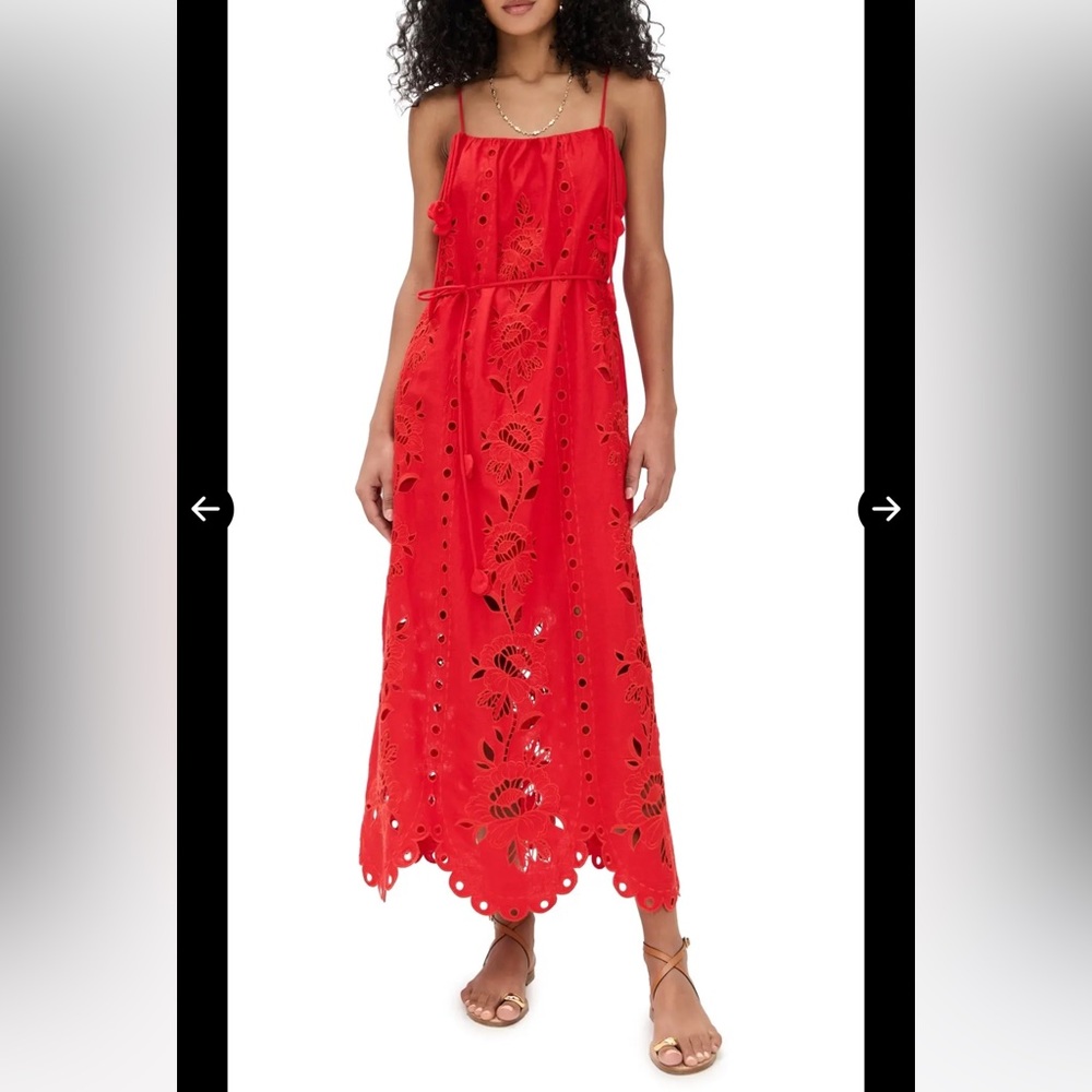 FARM Rio Richelieu Maxi Dress in Red